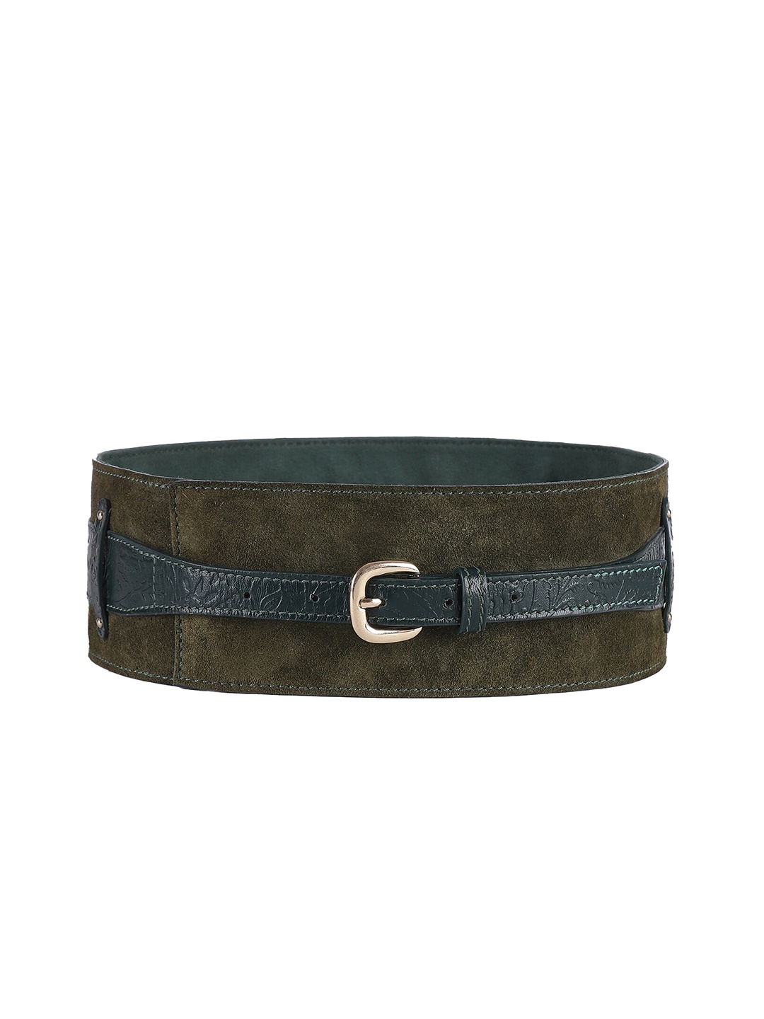 

Label Ritu Kumar Women Leather Belt, Olive