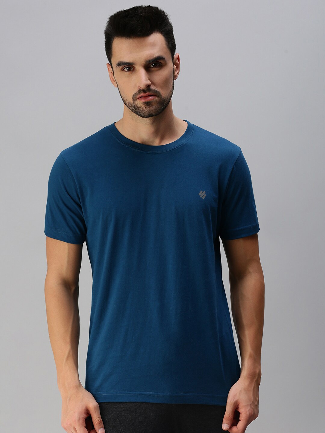 

ONN Round Neck Antimicrobial Cotton T-shirt, Blue