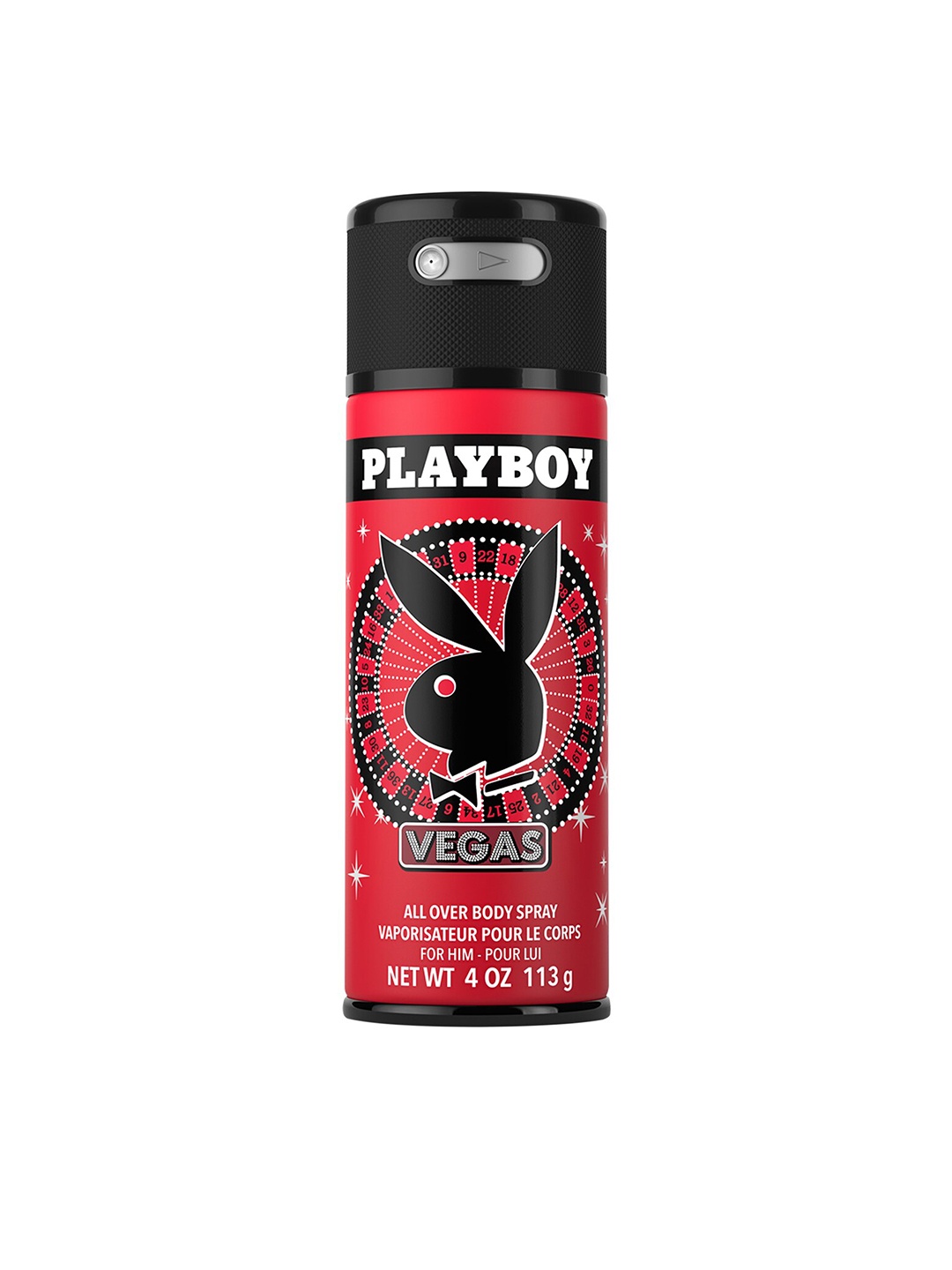 Playboy Men Vegas Long Lasting Deodorant Spray - 150ml (113g), Transparent