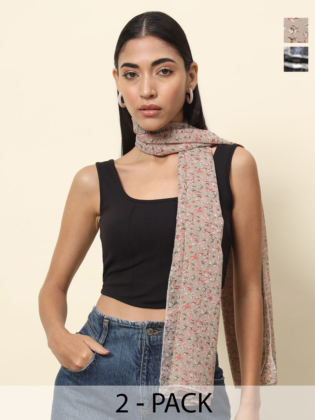 

Trend Arrest Women Printed Scarf, Mauve