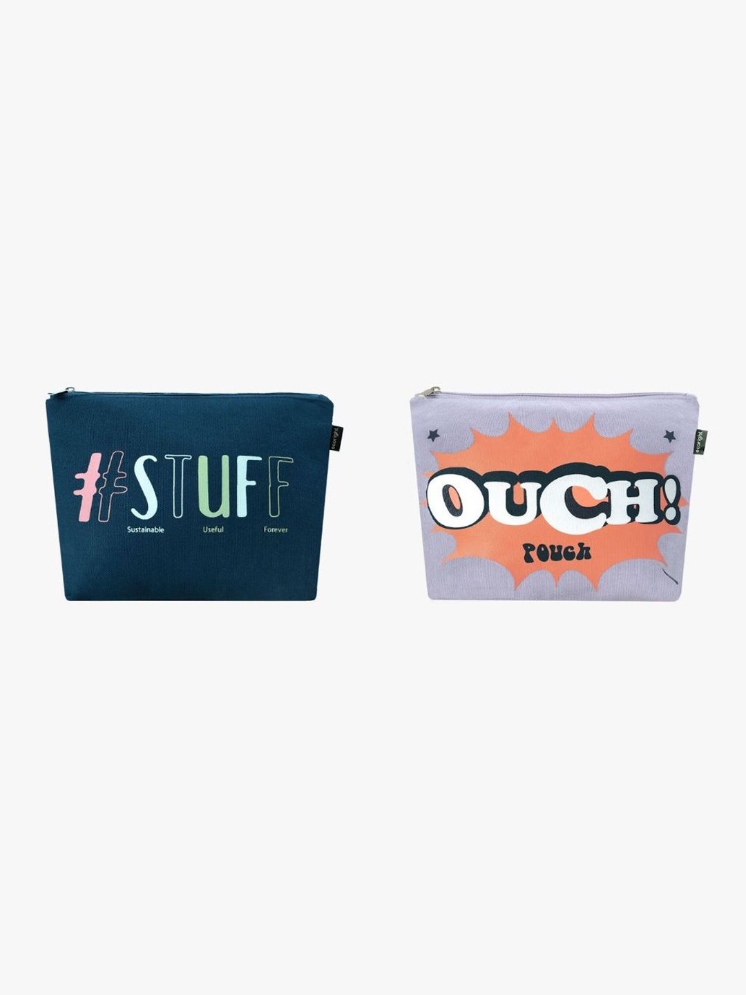 

EcoRight Set of 2 Other Prints Compact Pouch Travel Accessory, Blue