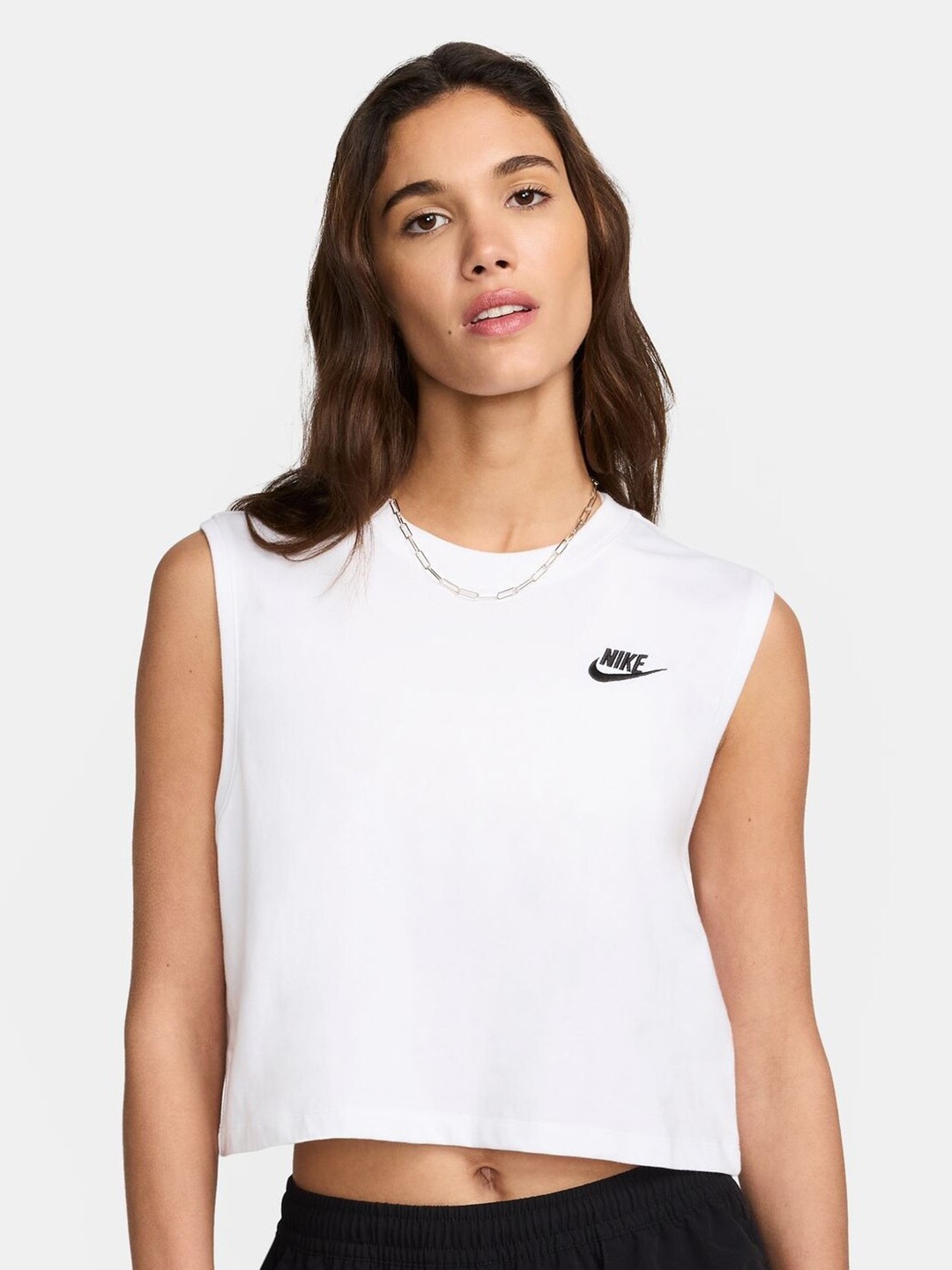 

Nike Sportswear Club Women's Sleeveless Cropped Top, White