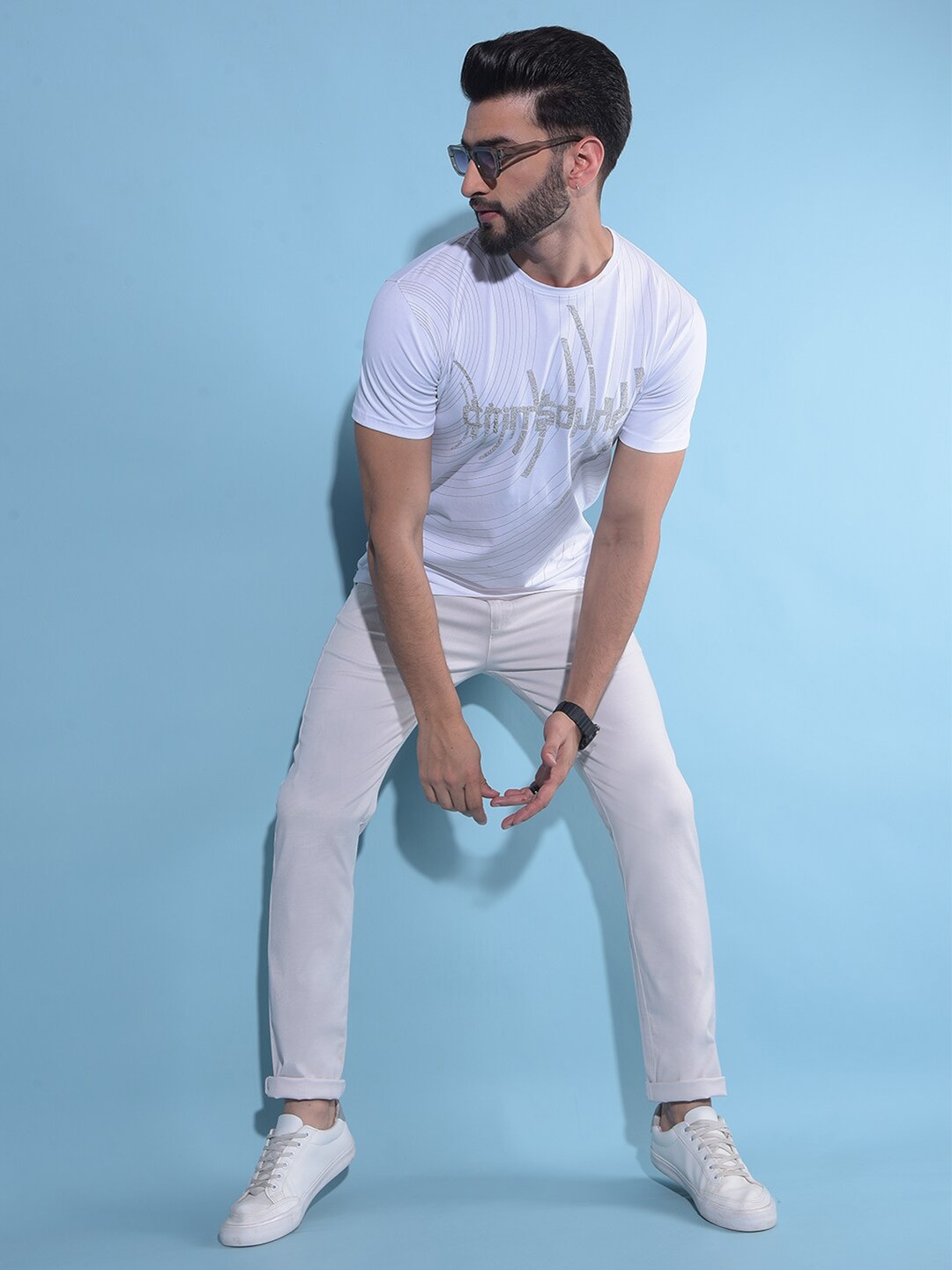 

Crimsoune Club Typography Printed Slim Fit T-shirt, White