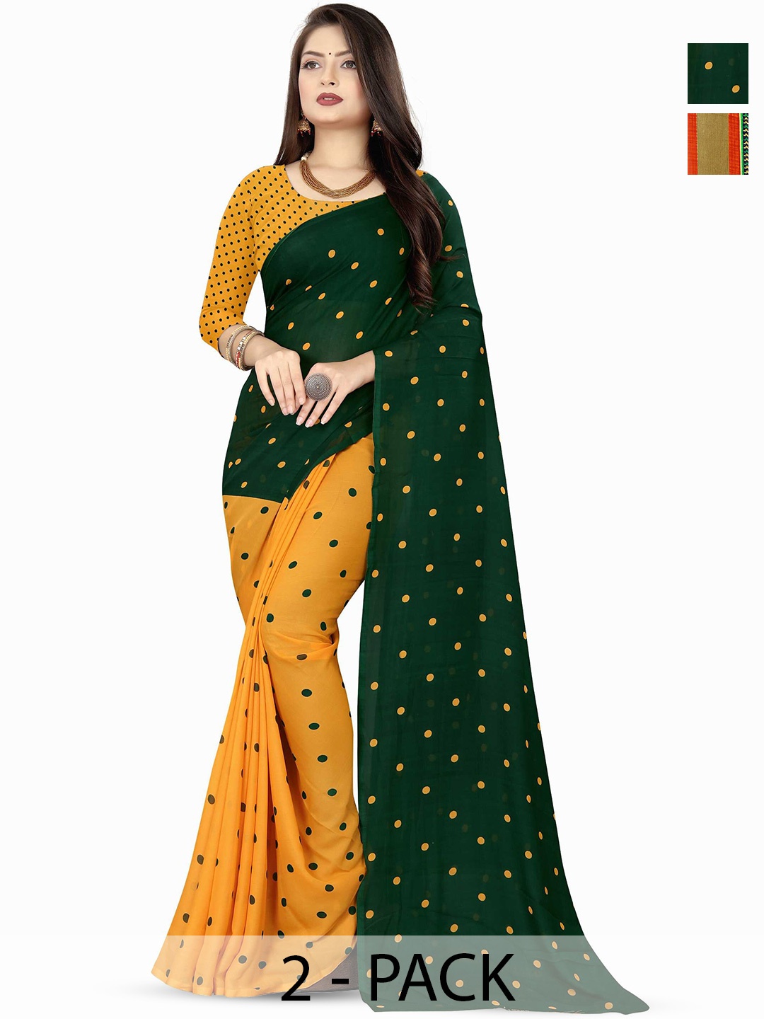 

ANAND SAREES Floral Saree, Orange