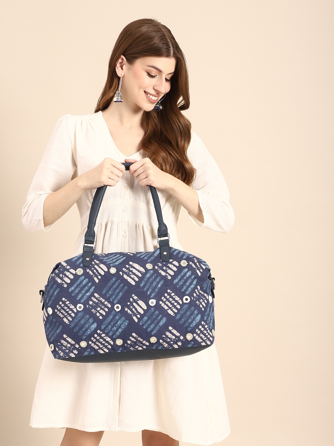 

Sangria Abstract Printed Structured Shoulder Bag, Multi