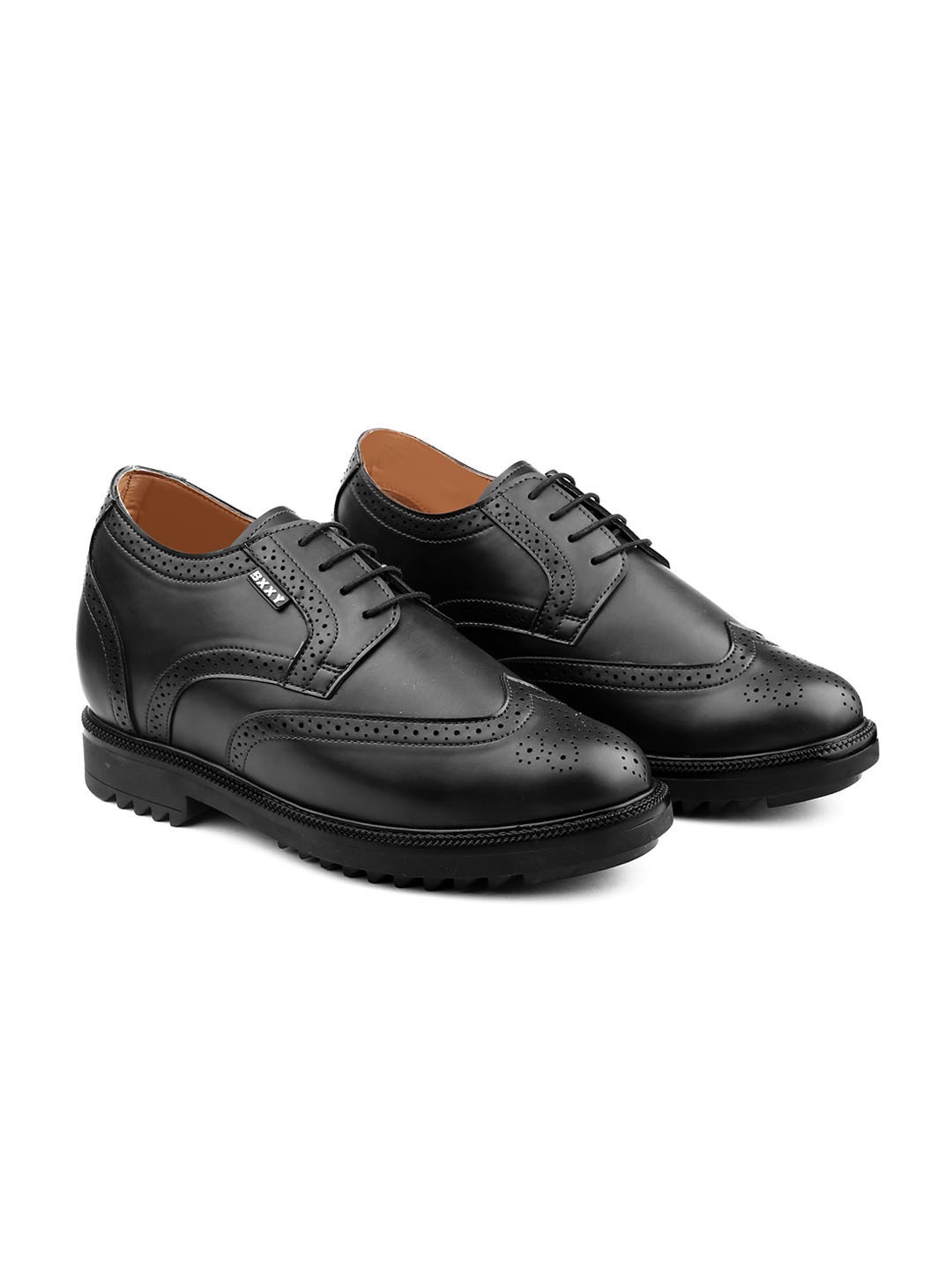 

Bxxy Men Lace Up Formal Elavator Brouges, Black