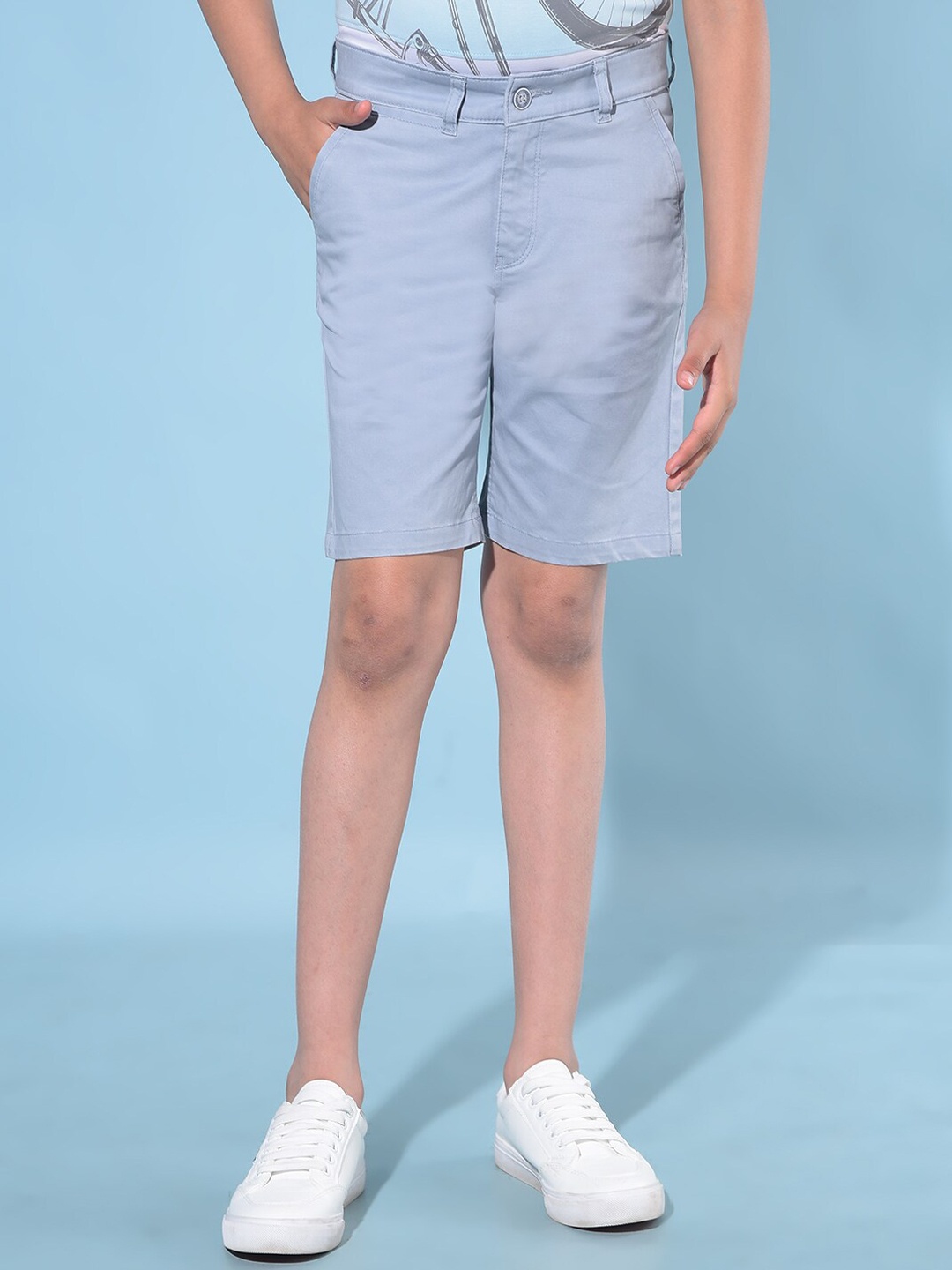 Crimsoune Club Boys Slim Fit Shorts, Blue