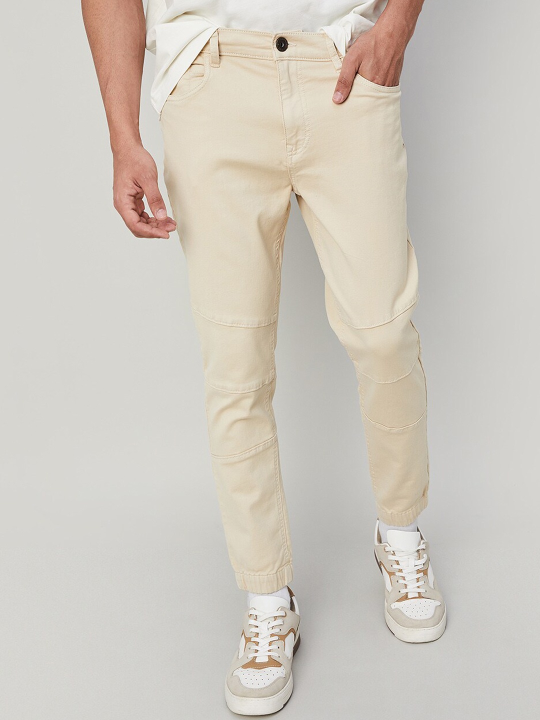 

Forca by Lifestyle Men Mid-Rise Joggers, Beige
