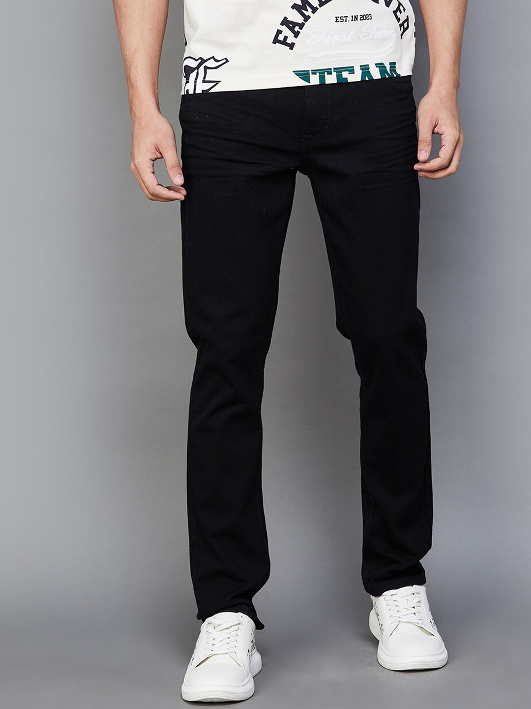 

Fame Forever by Lifestyle Men Skinny Fit Clean Look Stretchable Jeans, Black