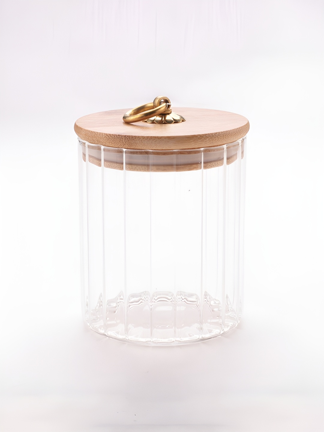 

Aura Transparent & Brown Air Tight Glass Containers With Lid-530 ML