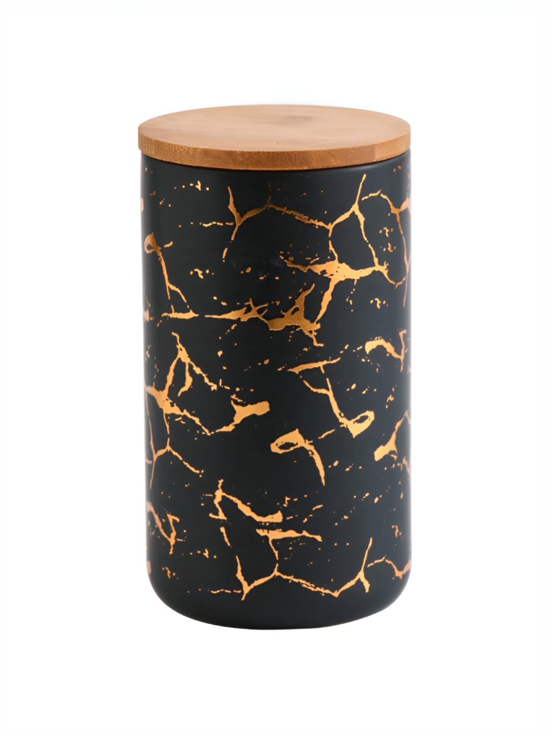 

Aura Ceramic Black & Beige Glass Jar with Lid-1000ml each