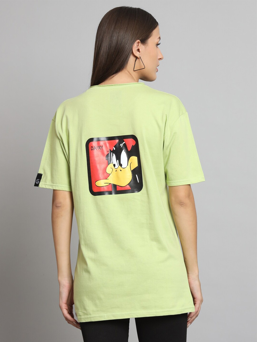 

STHULAS Graphic Printed Pure Cotton T-shirt, Green