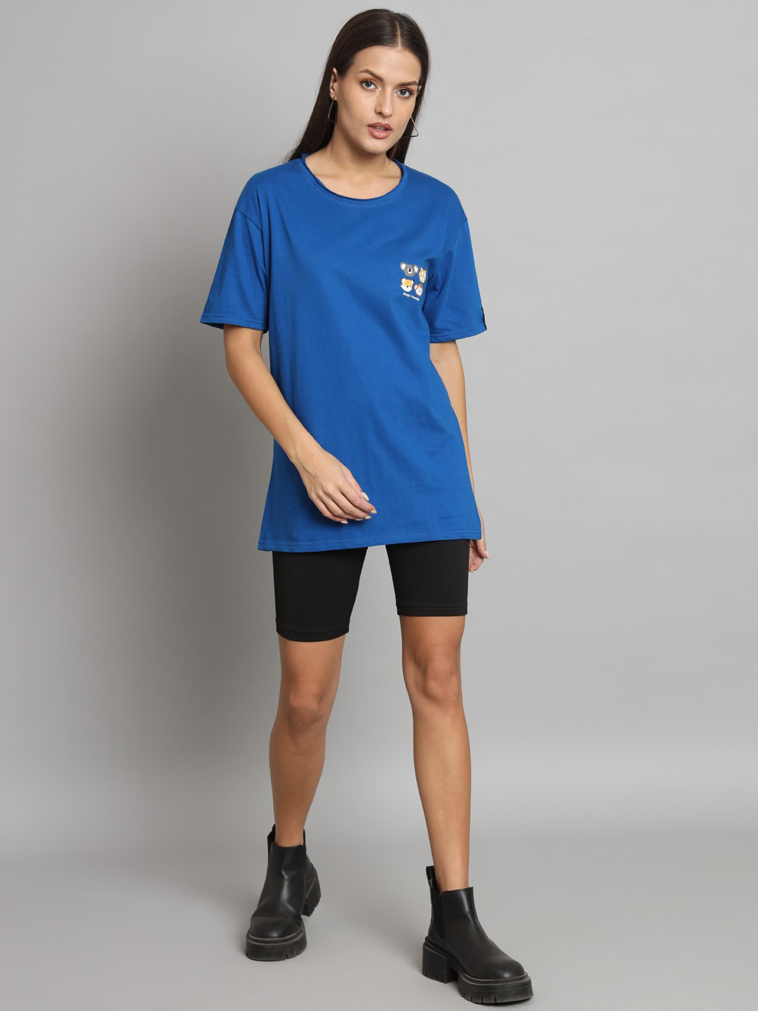 

STHULAS Graphic Printed Pure Cotton T-shirt, Blue