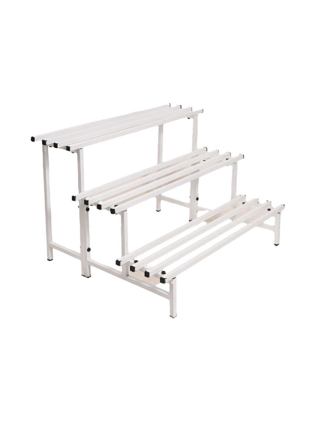 

UGAOO White 3 Tier Rust Proof Metal Plant Stand