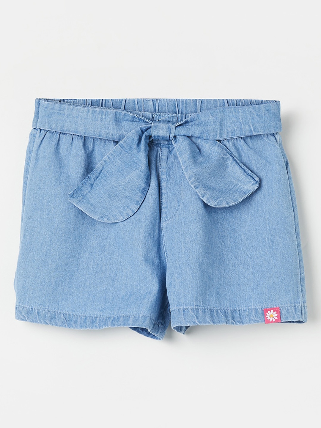 Fame Forever by Lifestyle Girls Mid Rise Pure Cotton Shorts, Blue