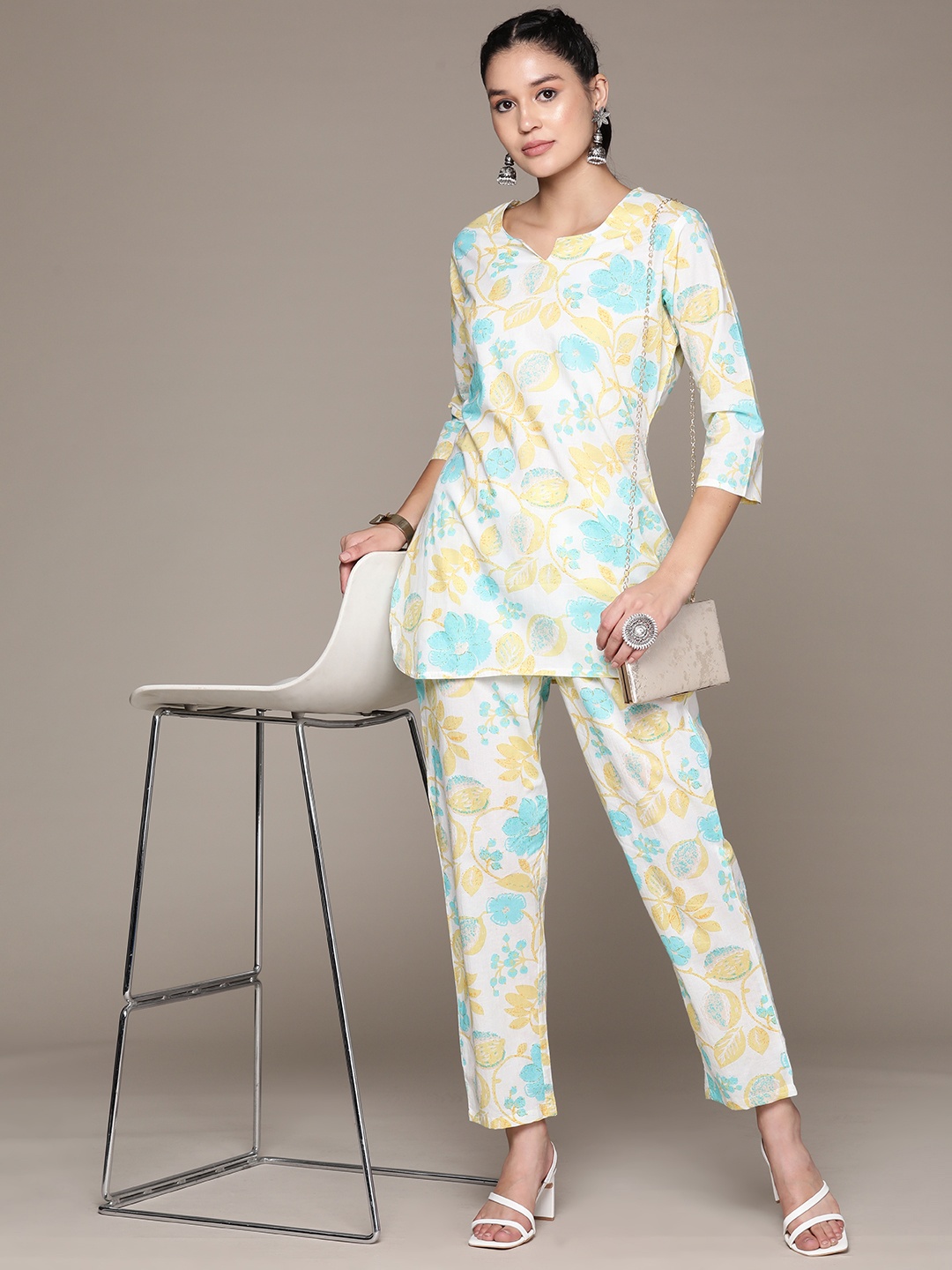 

Readiprint Printed Pure Cotton Co-Ords, White