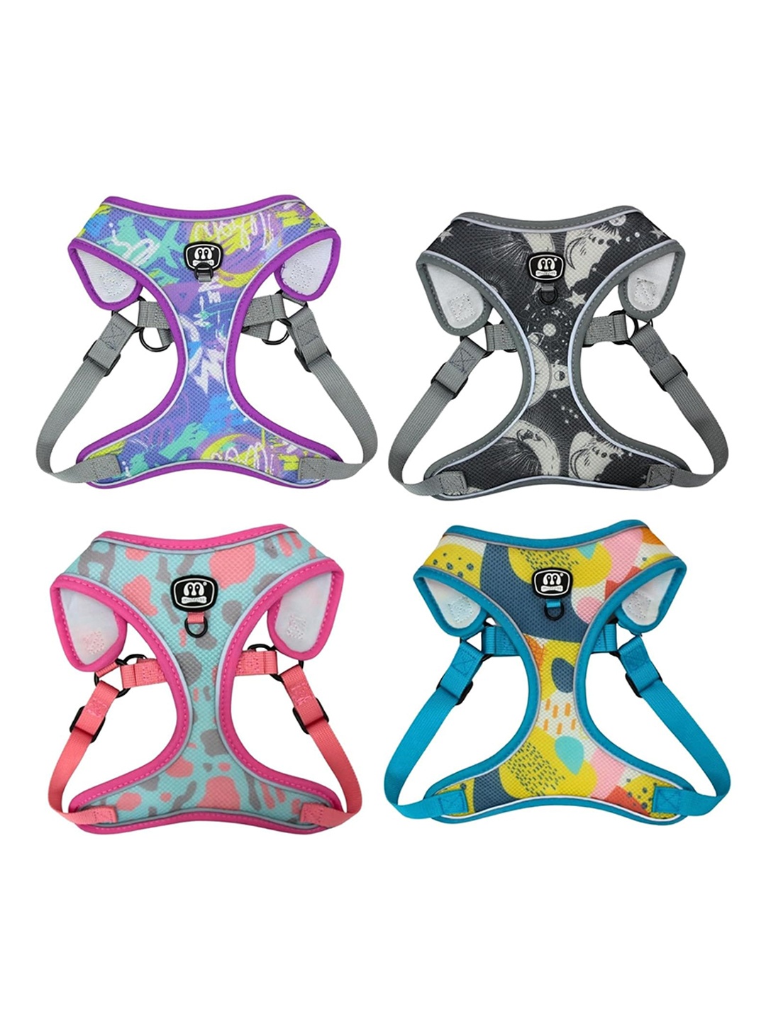

Emily pets Adjustable & Soft Reflective Dog Harness, Black