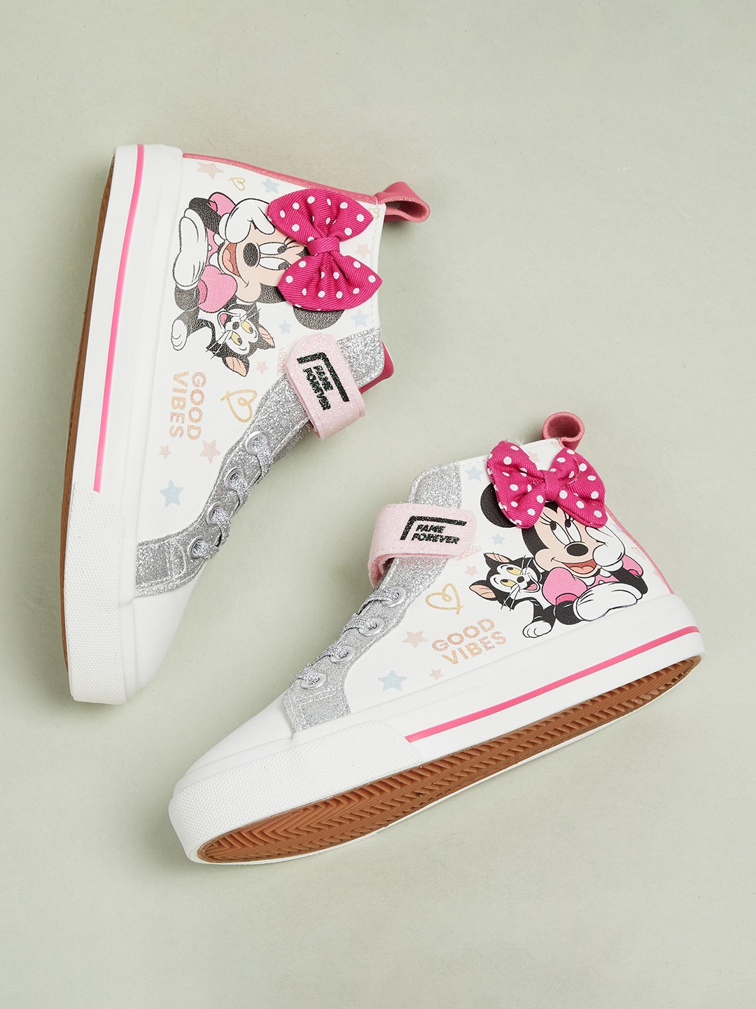 

Fame Forever by Lifestyle Girls Printed Round Toe Sneakers, White