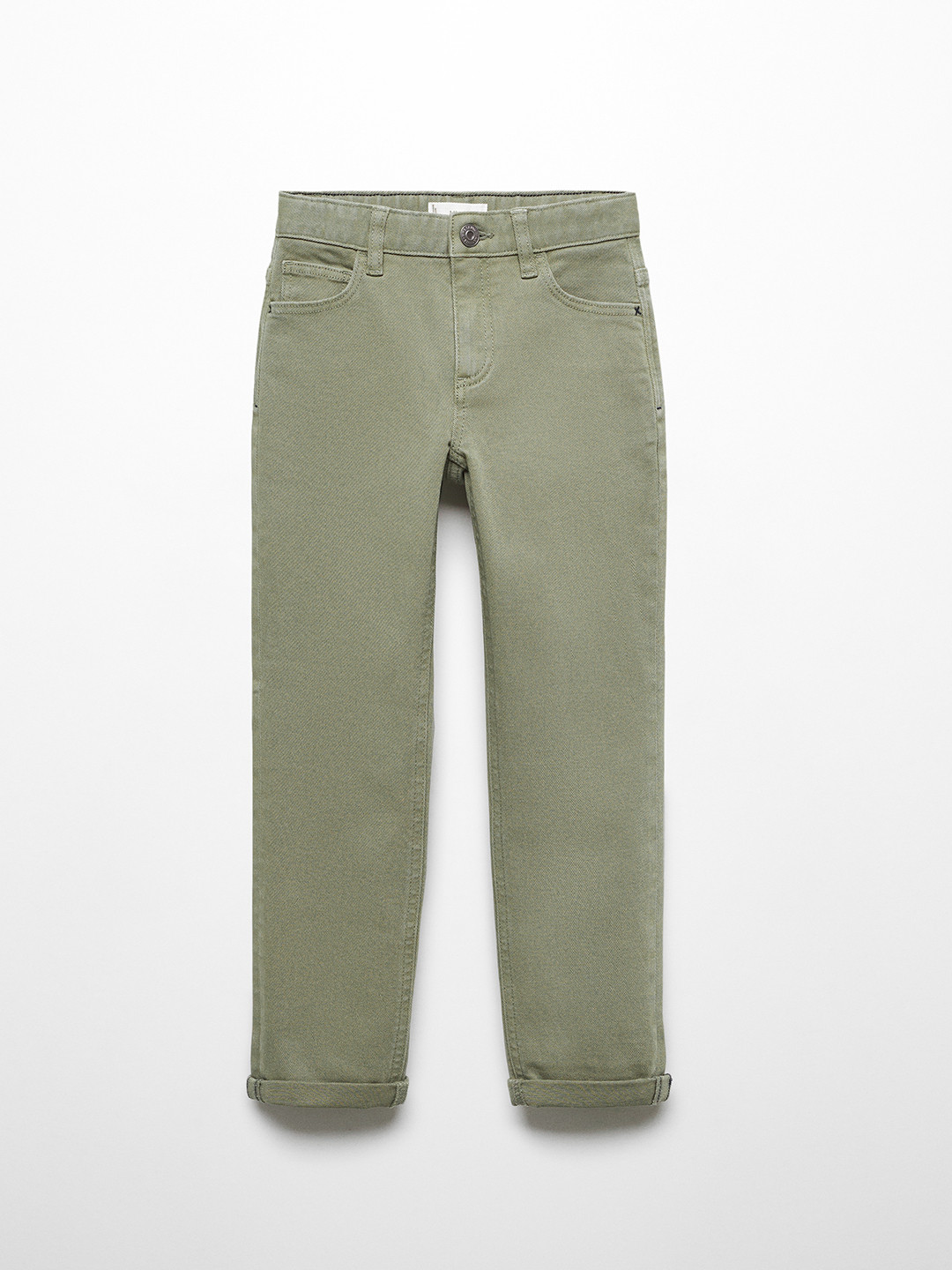 

Mango Kids Boys Straight Fit Jeans, Olive