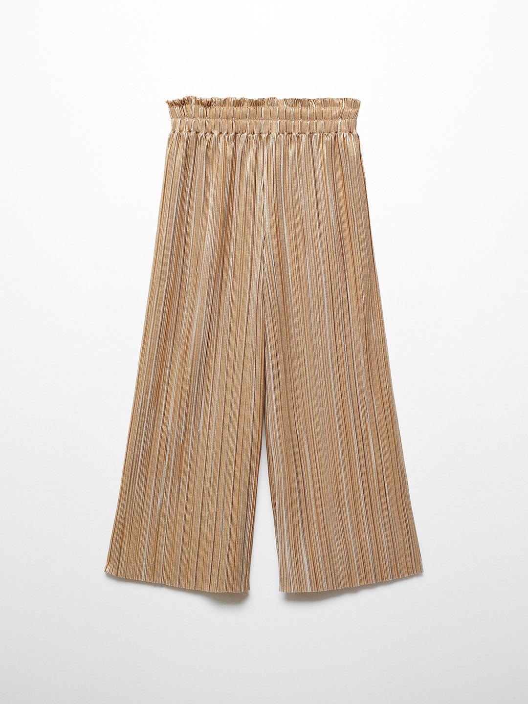 

Mango Kids Metallic Straight Trousers, Beige