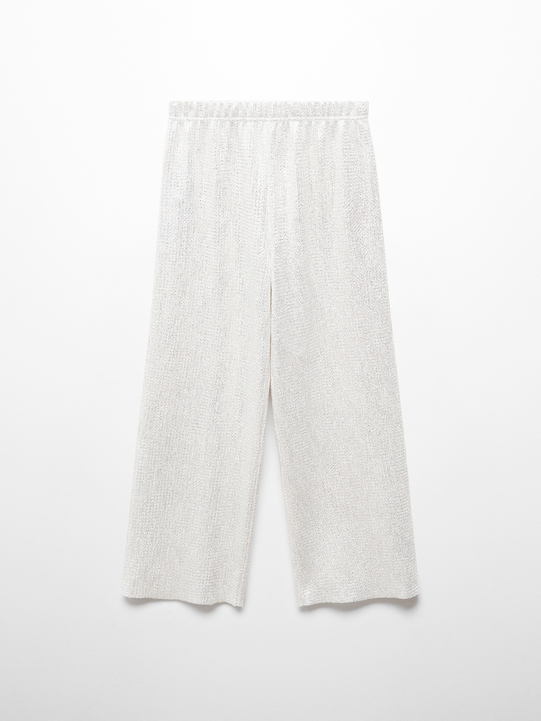 

Mango Kids Metallic Straight Trousers, White