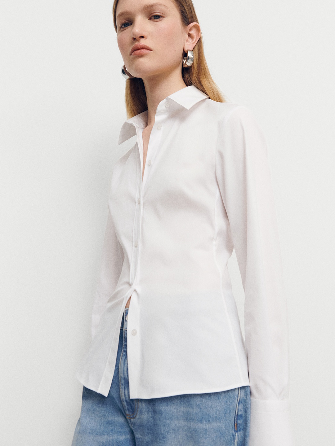 

MANGO Tailored Fitted Shirt, White