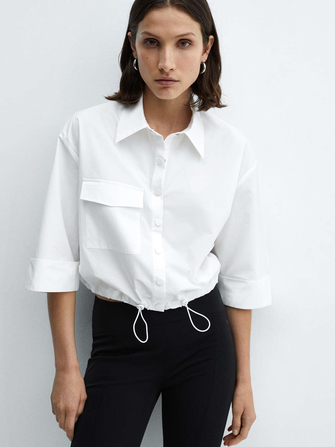 

MANGO Pure Cotton Casual Shirt, White