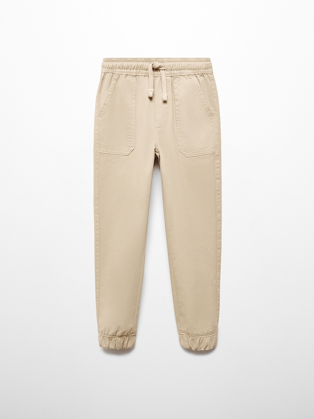 

Mango Kids Boys Mid Rise Regular Fit Joggers, Beige