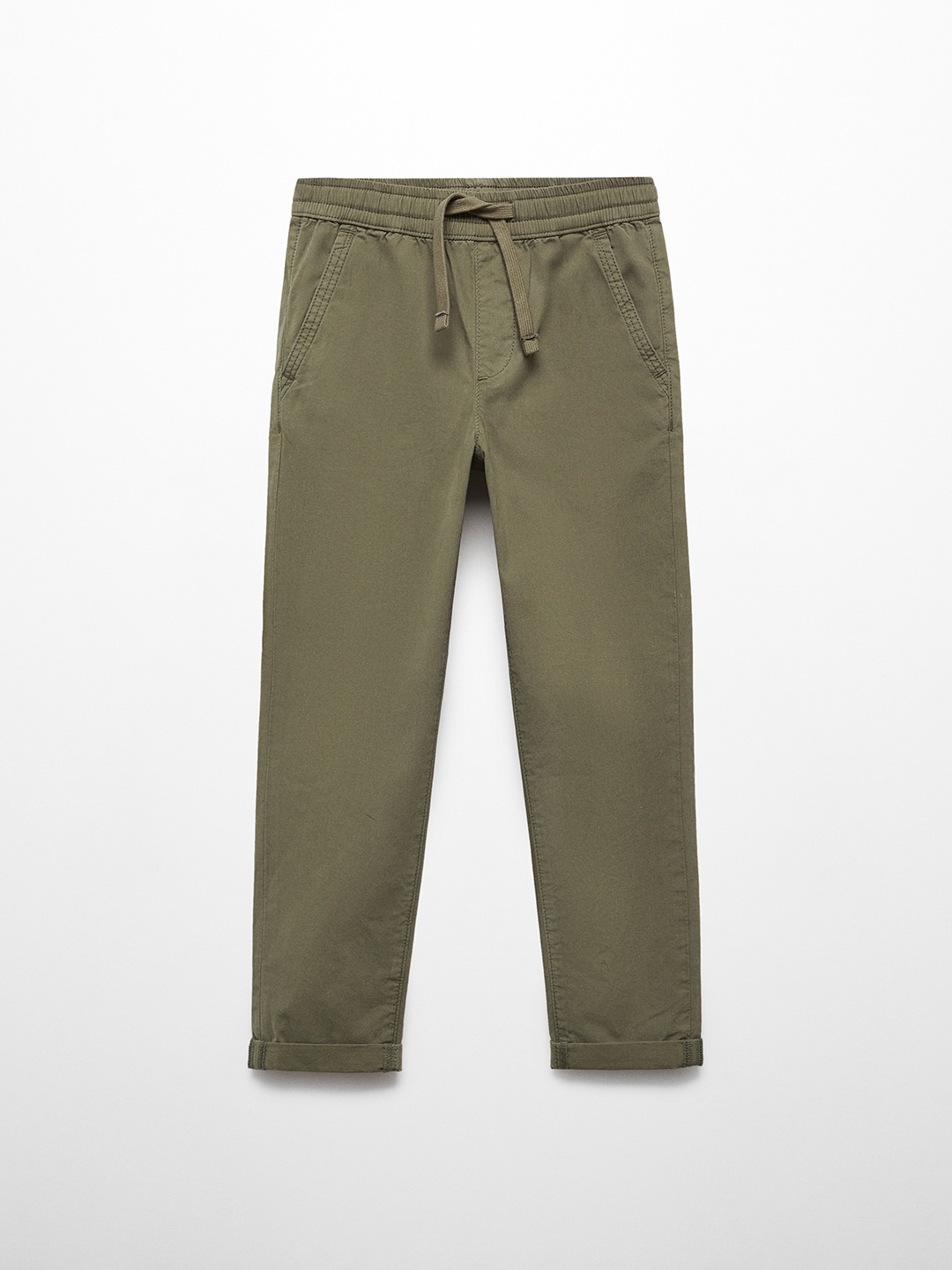 

Mango Kids Boys Mid Rise Regular Fit Trousers, Khaki