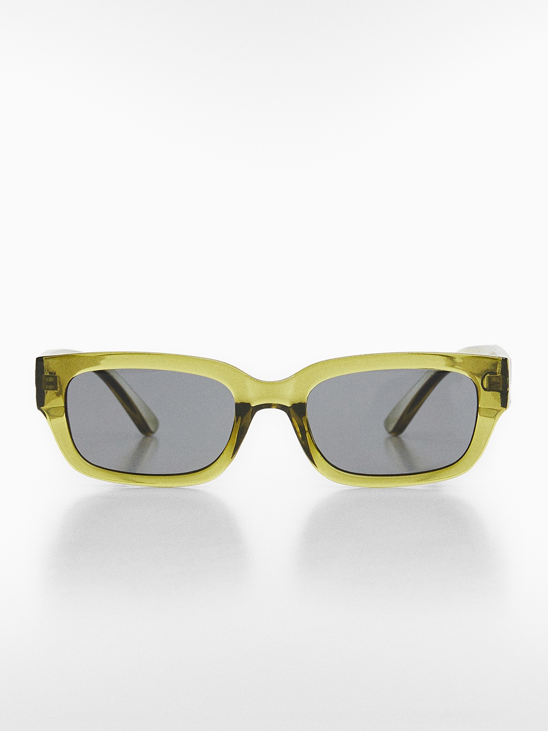 

MANGO Women Rectangle Sunglasses with UV Protected Lens 67035987, Green