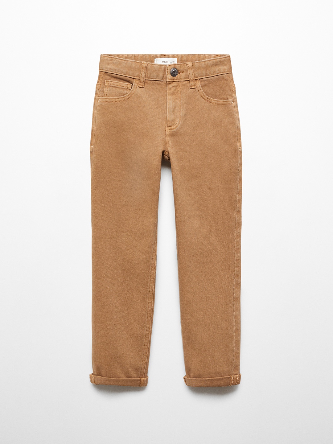 

Mango Kids Boys Straight Fit Jeans, Brown