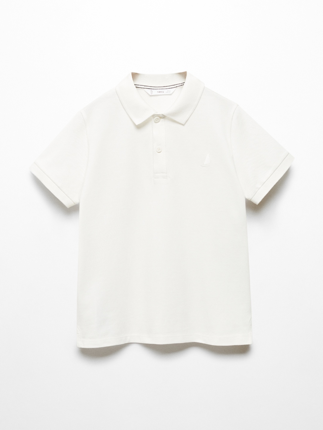 

Mango Kids Boys Pure Cotton Polo Collar T-shirt, White