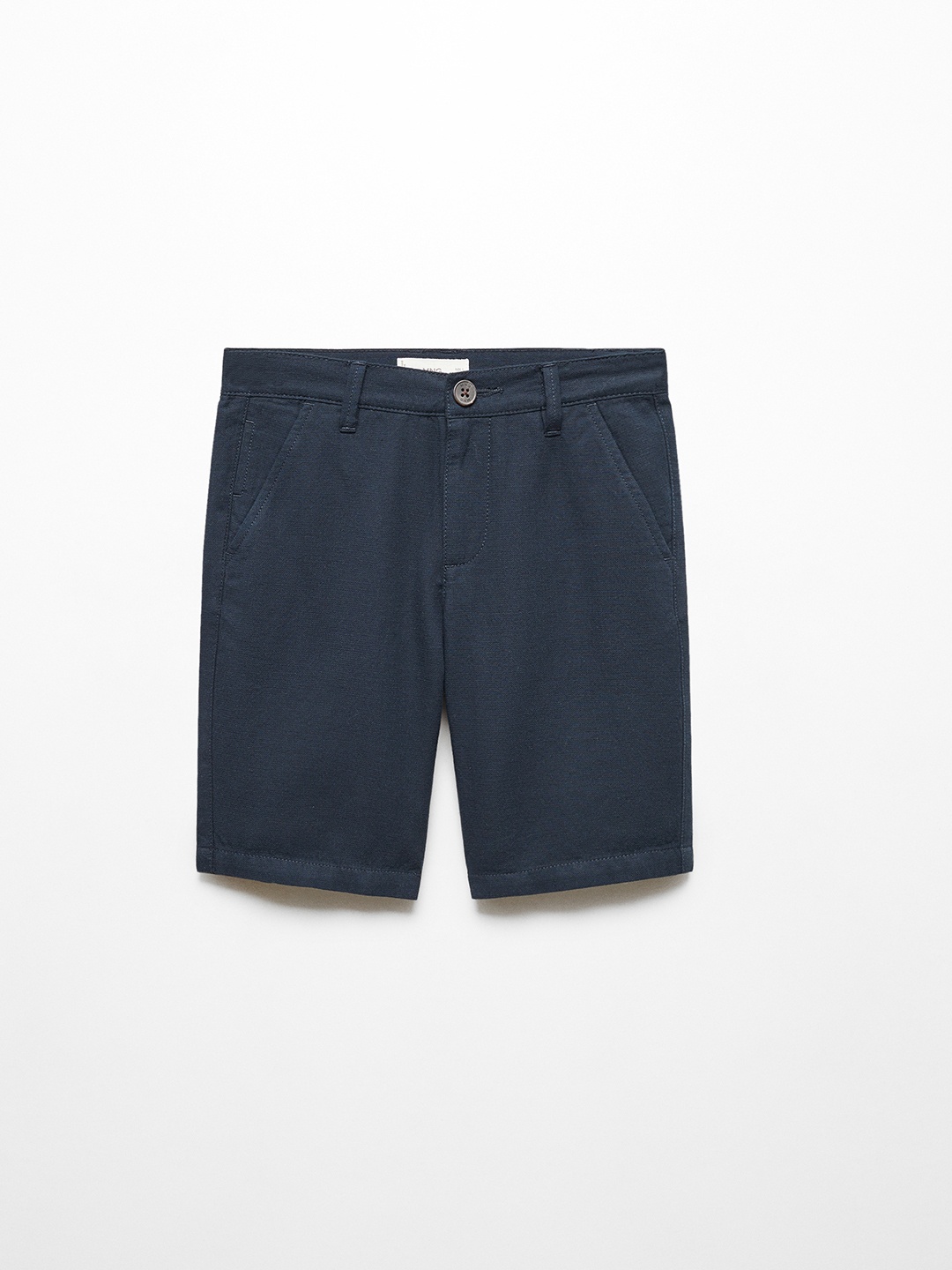 

Mango Kids Boys Cotton Linen Regular Fit Shorts, Navy blue