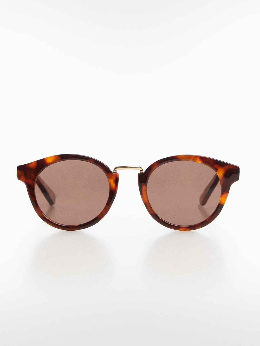 

MANGO Women Round Sunglasses with UV Protected Lens, Brown