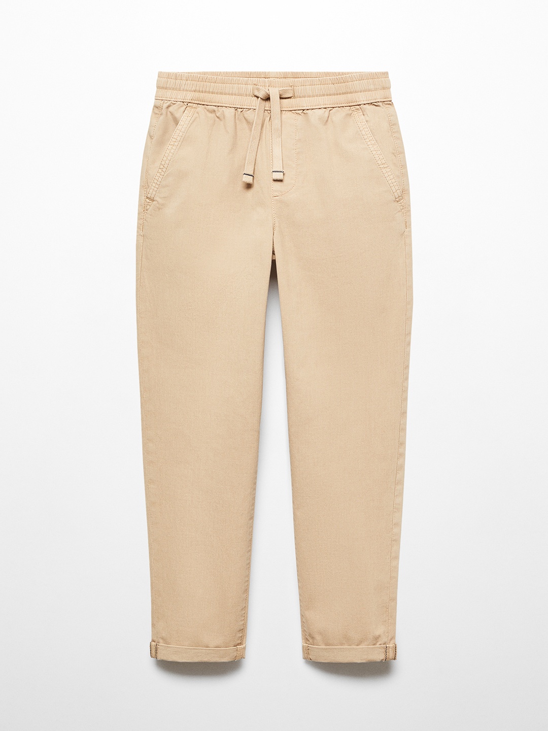 

Mango Kids Boys Regular Fit Trousers, Beige