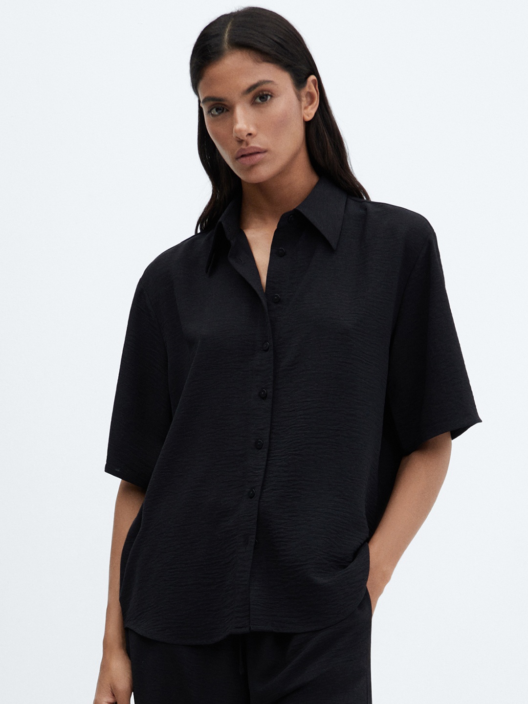 

MANGO Casual Shirt, Black