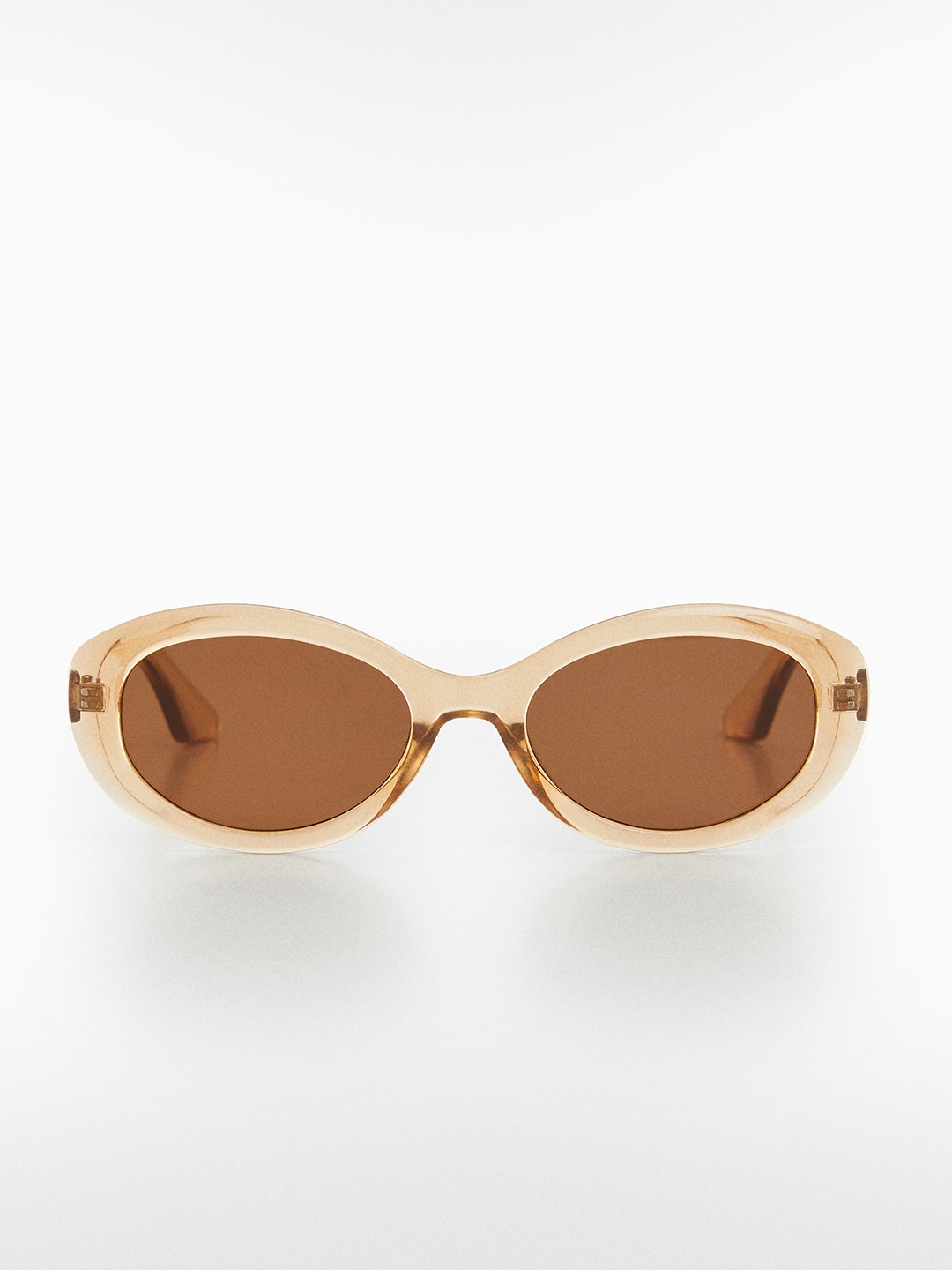 

MANGO Women Round Sunglasses with UV Protected Lens, Brown