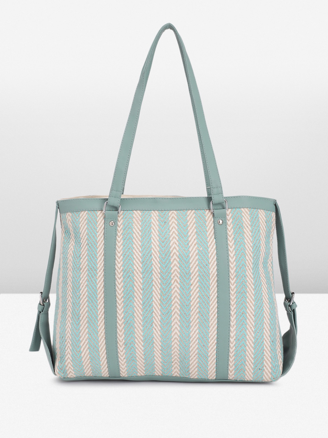 

Anouk Striped Shopper Tote Bag, Grey