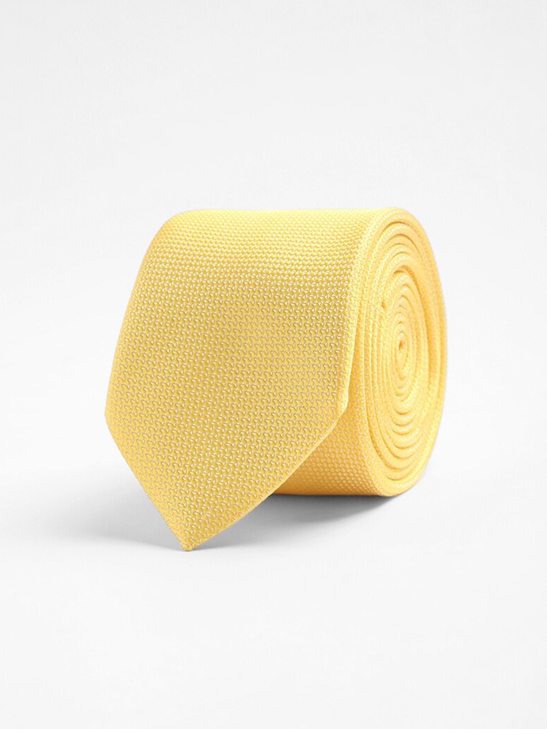 

THE BEAR HOUSE Men Woven Design Broad Tie, Yellow
