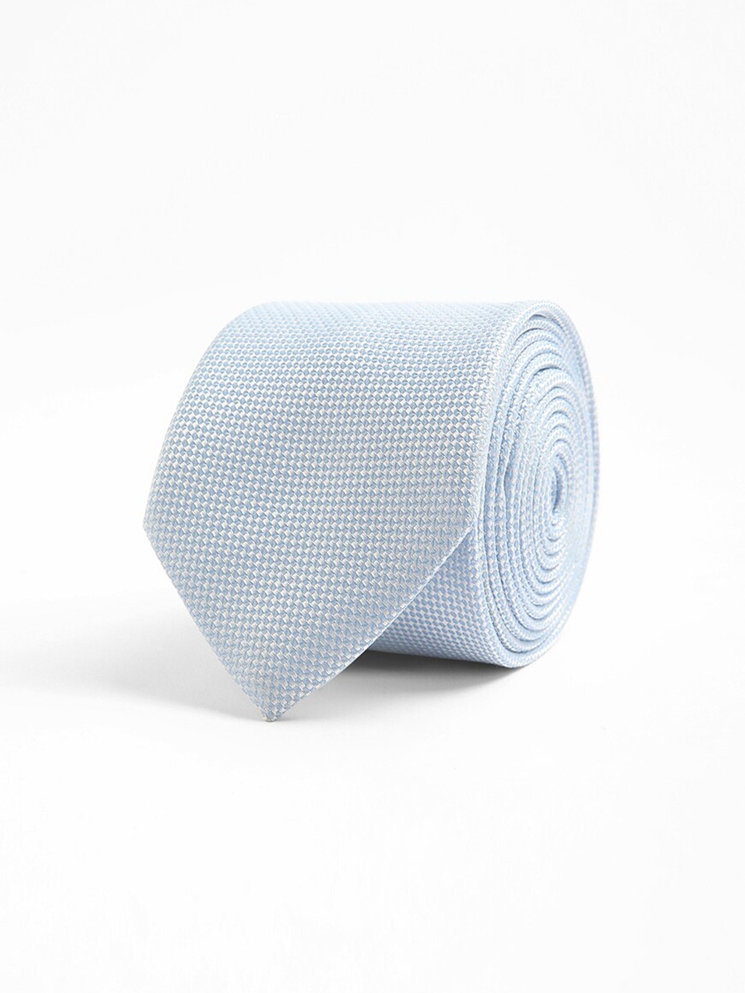 

THE BEAR HOUSE Men Woven Design Broad Tie, Blue