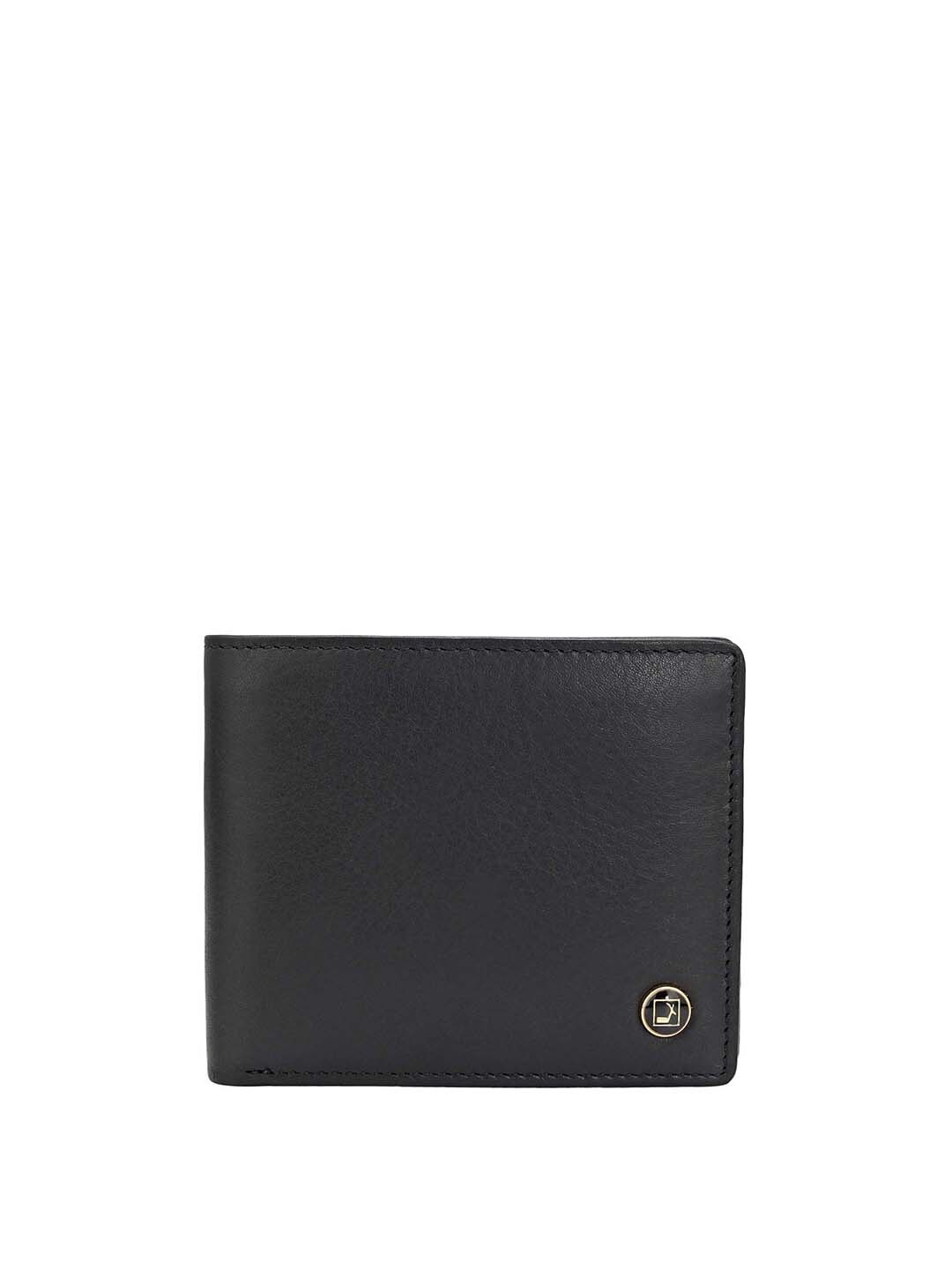 

Da Milano Men Leather Two Fold Wallet, Black