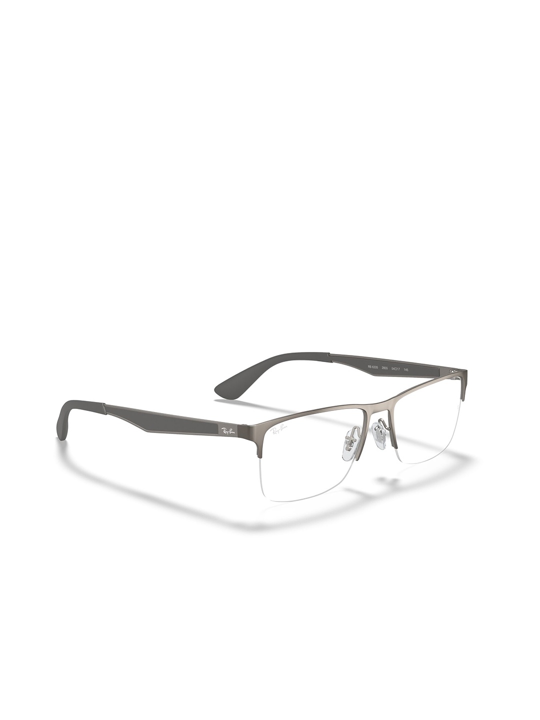 

Ray-Ban Unisex Rectangle Gunmetal Frames - 0RX6335285558, Transparent