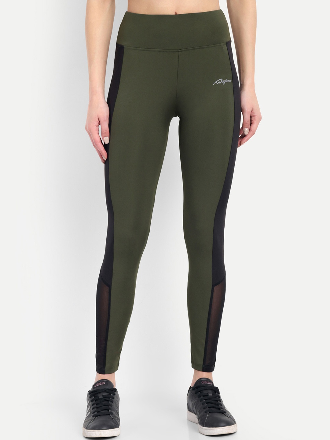 

WAYLENE Women Slim Fit Gym Wear Sports Tights, Olive