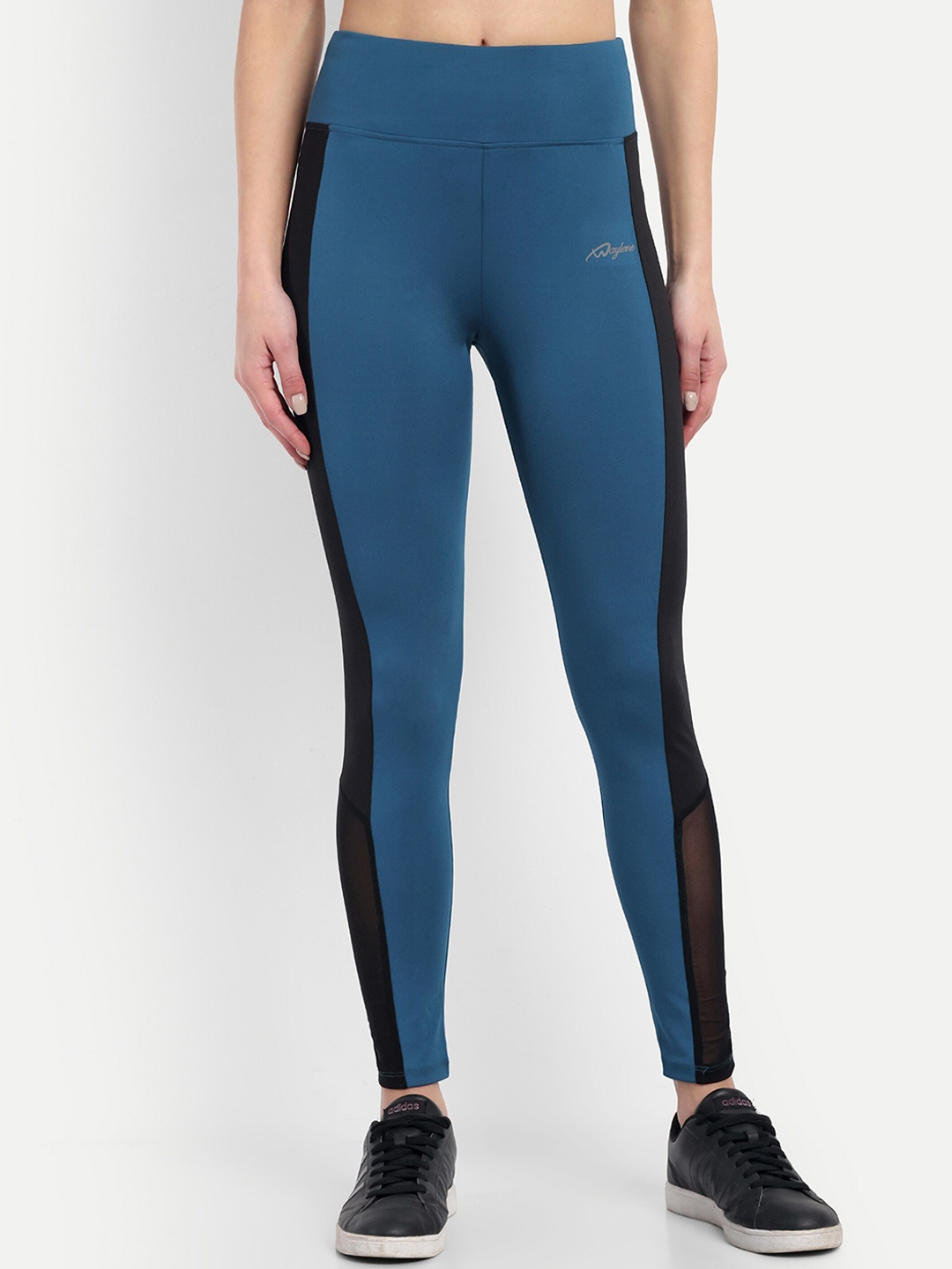 

WAYLENE Dry-Fit Colourblocked Ankle-Length Sports Tights, Teal