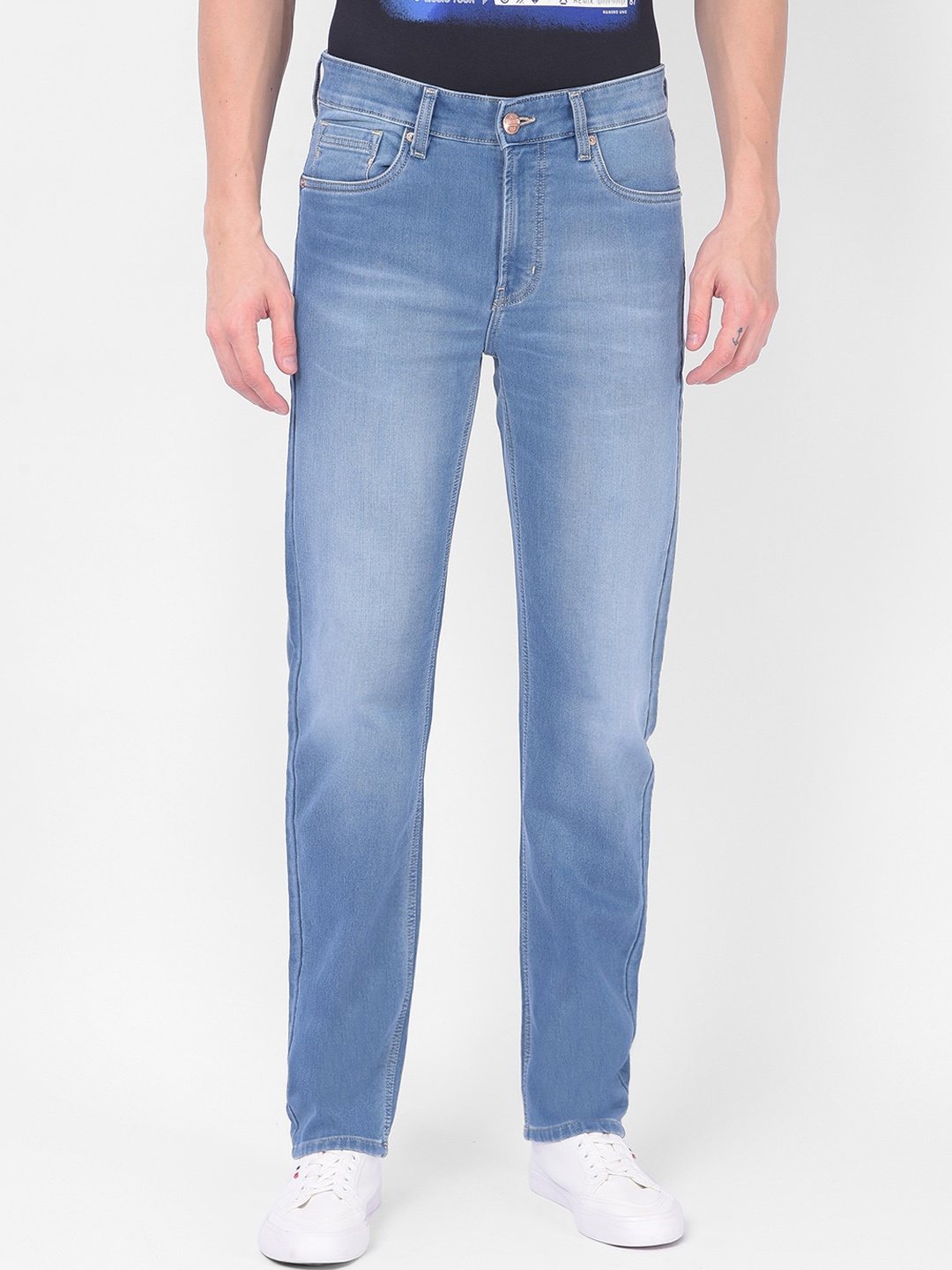 

Numero Uno Men Solid Slim Fit Sustainable Stretchable Jeans, Blue