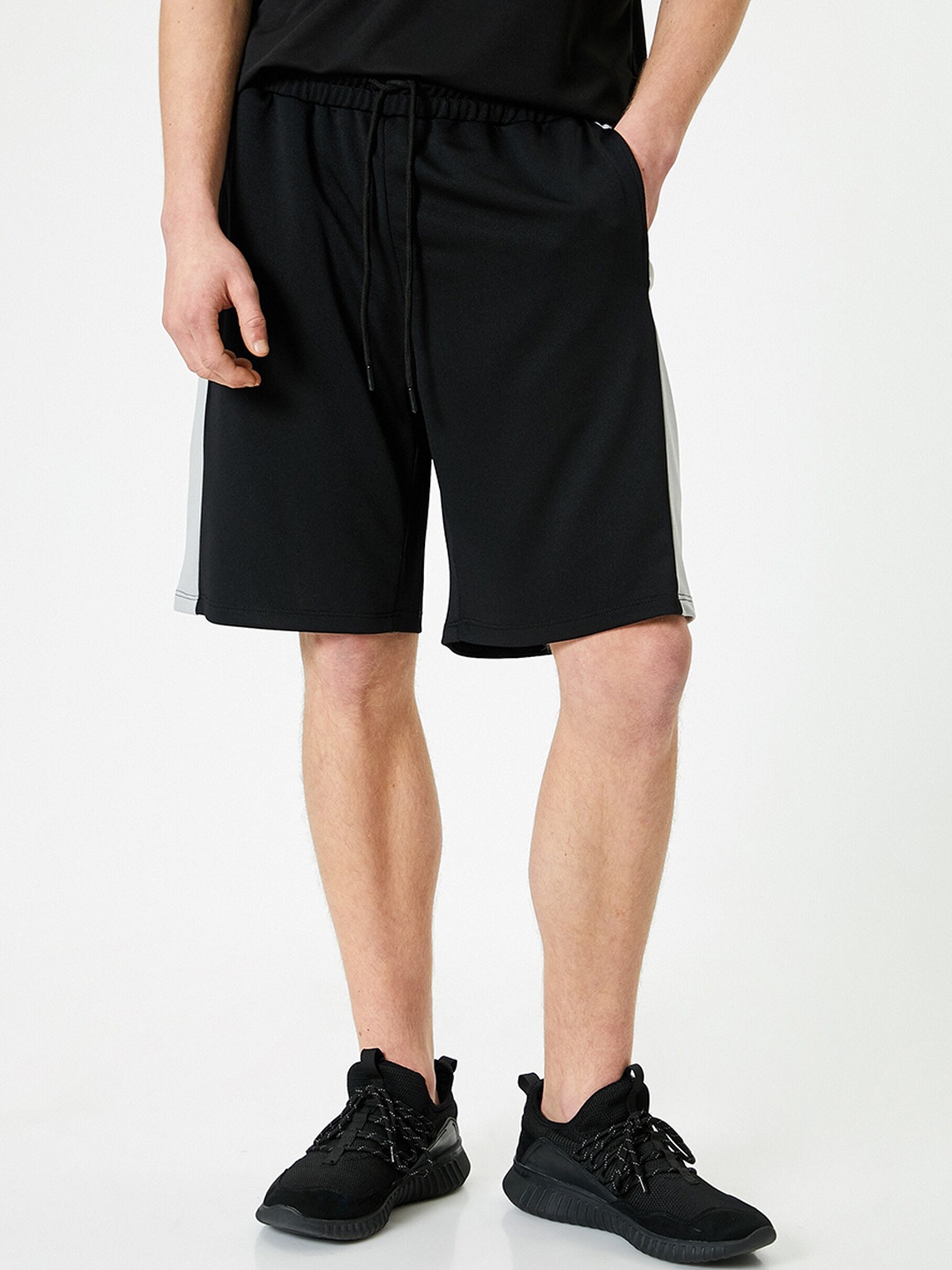 

Koton Men Mid-Rise Sports Shorts, Black