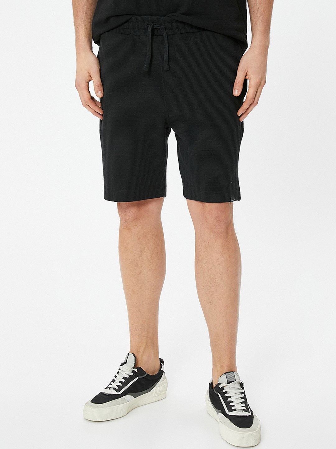 

Koton Men Mid-Rise Shorts, Black