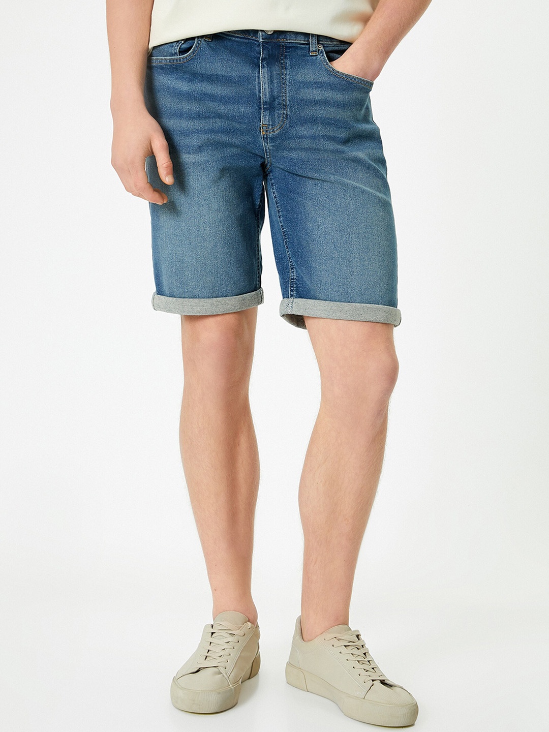 

Koton Men Slim Fit Denim Shorts, Blue