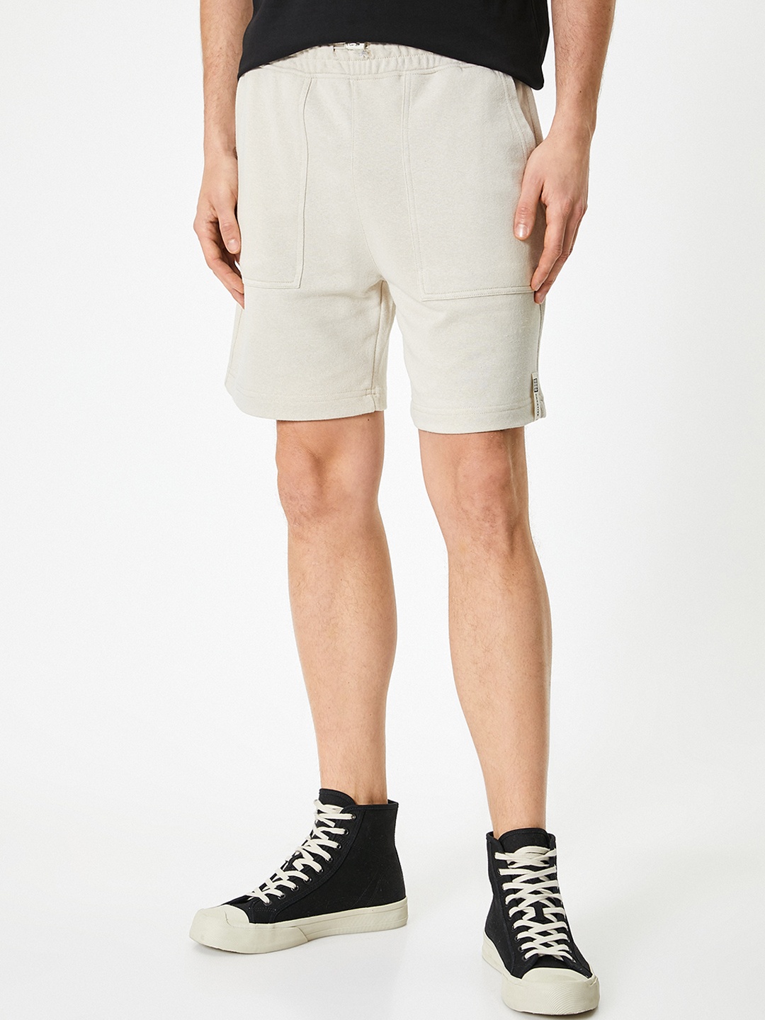

Koton Men Mid-Rise Shorts, Beige