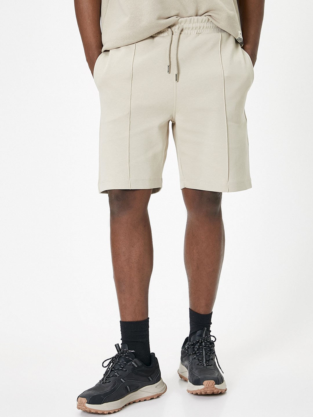 

Koton Men Mid Rise Shorts, Beige
